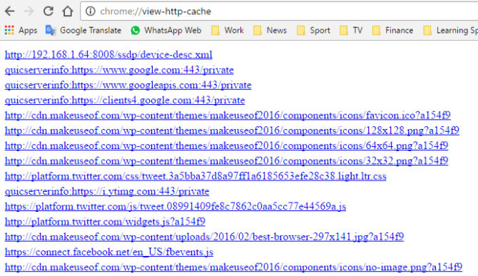 10 скрытых страниц Google Chrome и что с ними делать Chrome http cache 670x387