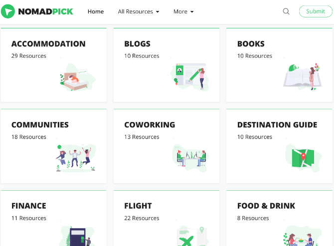Nomad Pick - это супер-сайт для инструментов и ресурсов удаленного работника