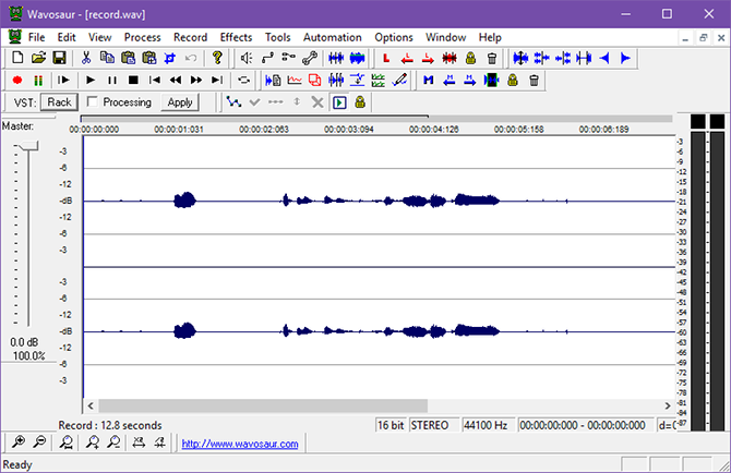 аудио-редактор Wavosaur