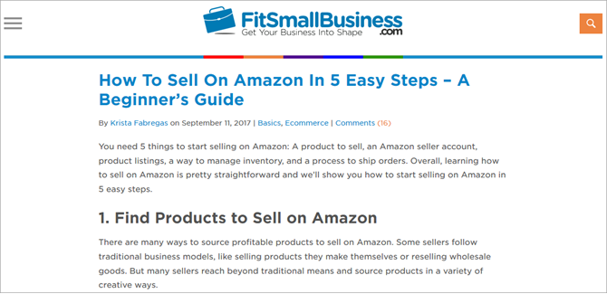 Как продать на Amazon - FitSmallBusiness