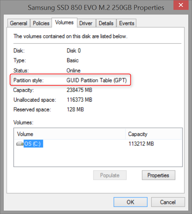Windows GPT или MBR том на жестком диске