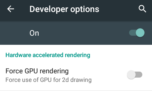 Android Force 2D GPU рендеринг