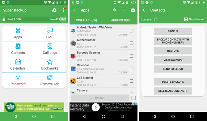 Android-резервное копирование приложение-супер