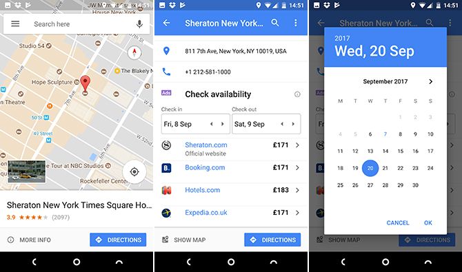 google maps android забронировать номер в отеле