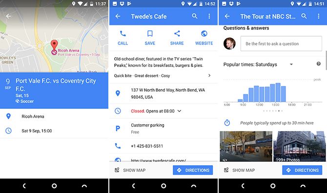 google maps android дополнительная информация