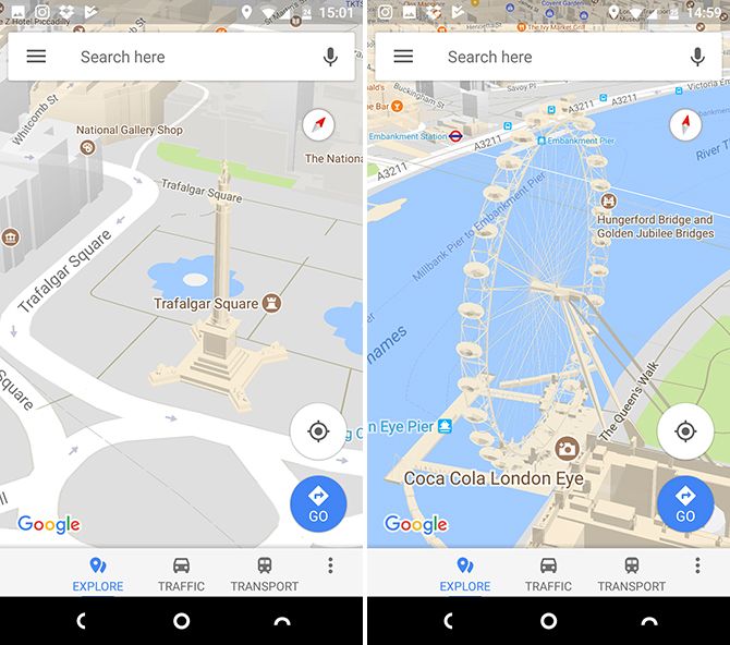 гугл карты андроид 3d вид