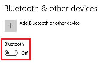 Windows 10 меню настроек Bluetooth