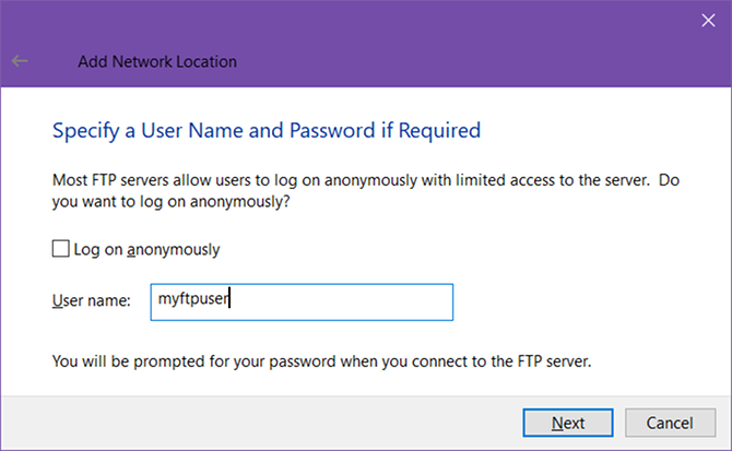 Как превратить проводник Windows в FTP-клиент Windows 10 ftp имя пользователя