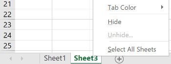 как скрыть и показать листы в Excel