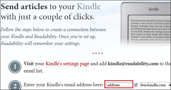 Как сохранить сайты для последующего чтения на вашем Kindle добавить приятный адрес электронной почты для удобства чтения