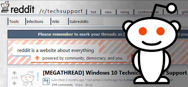 Reddit техническая поддержка