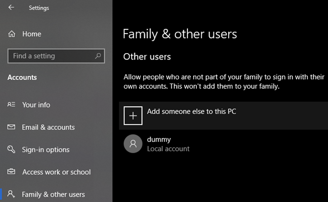 Windows 10 Добавить нового пользователя