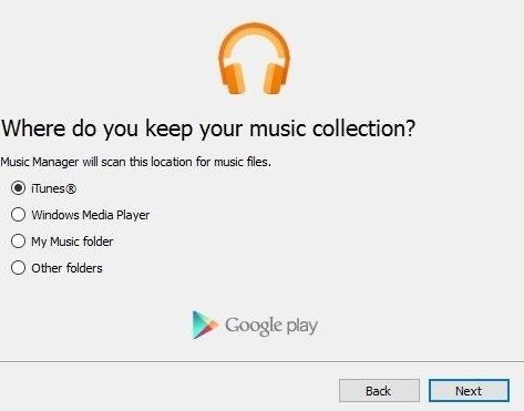 экран загрузки музыки muic Google