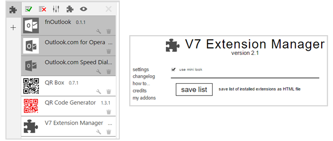 V7 Extension Manager Opera Расширение