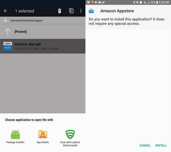 Android-версии Amazon AppStore установить