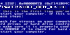 INACCESSIBLE_BOOT_DEVICE