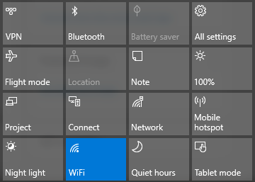 Windows 10 быстрого действия Wi-Fi