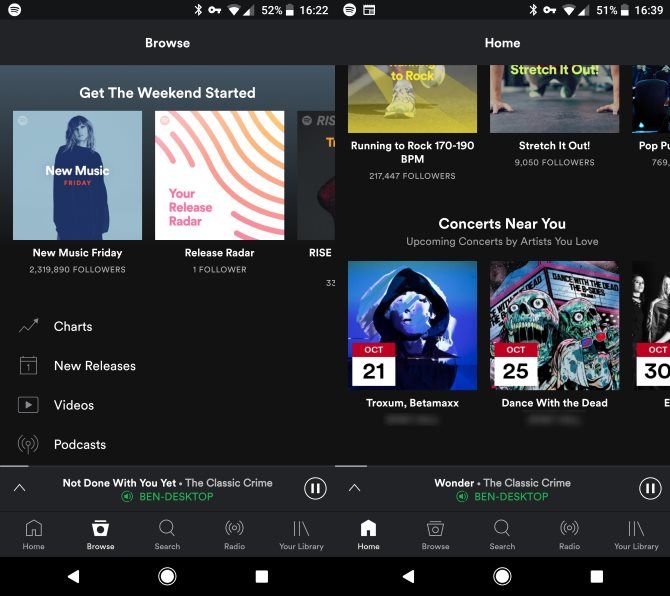 Потоковая передача музыки Spotify: неофициальное руководство 11 Домашняя страница Spotify Mobile