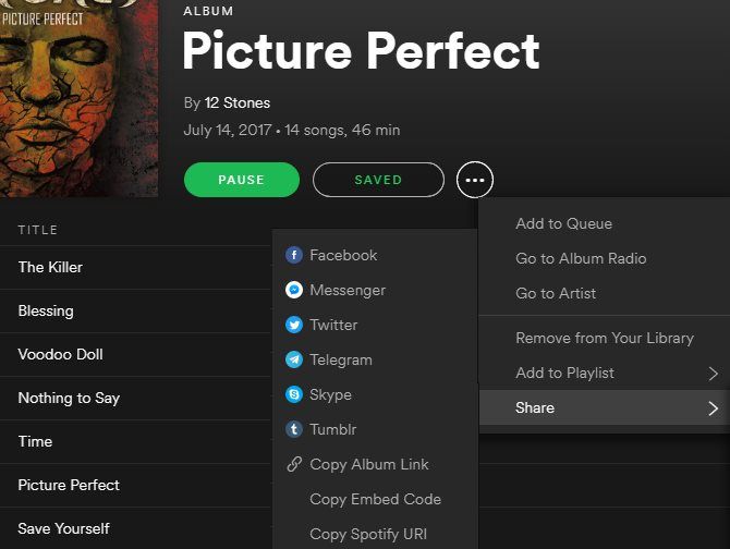 Потоковая передача музыки Spotify: неофициальное руководство 19 Spotify Share Desktop