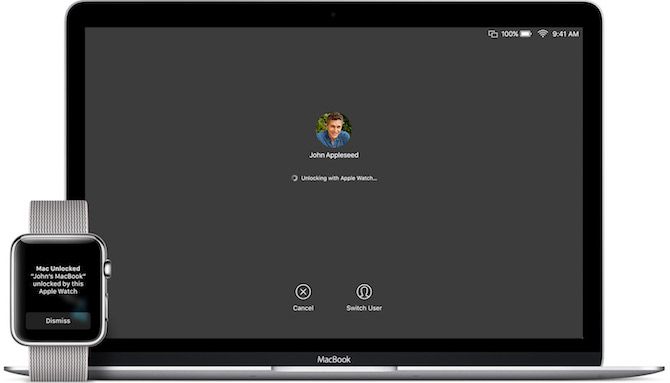 Разблокировка Mac с помощью Apple Watch