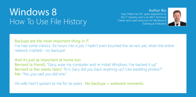 4 Windows 8 - Как использовать историю файлов