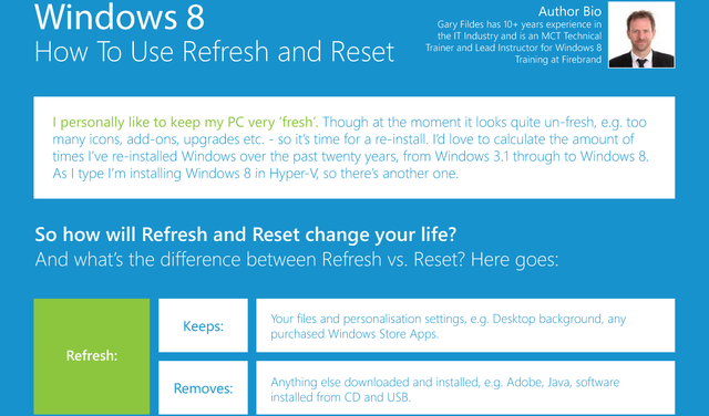 7 Windows 8 - Как использовать Обновить и Сброс