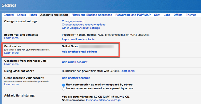 Как связать несколько учетных записей Gmail вместе в 4 простых шага Gmail Отправить письмо как