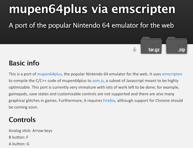 Nintendo 64 Интернет-браузер Эмулятор Mupel64Plus
