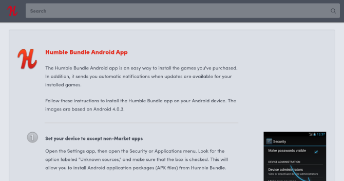 Android-приложение Humble Bundle отсутствует в Play Store