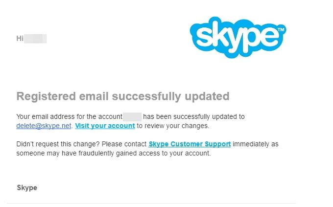 удаление учетной записи Skype