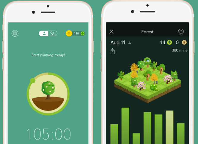Приложение Forest iOS для управления временем
