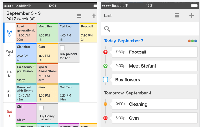 Приложение Календари 5 для iOS