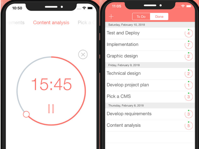 Приложение для управления временем Be Focused Pro iOS