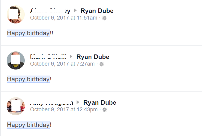 день рождения в фейсбуке