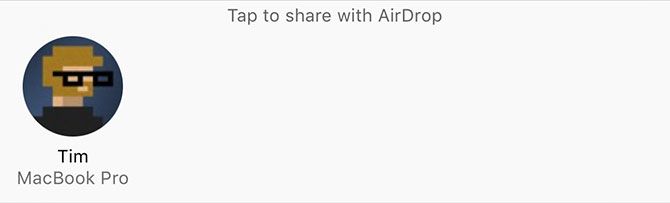 Поделиться через AirDrop