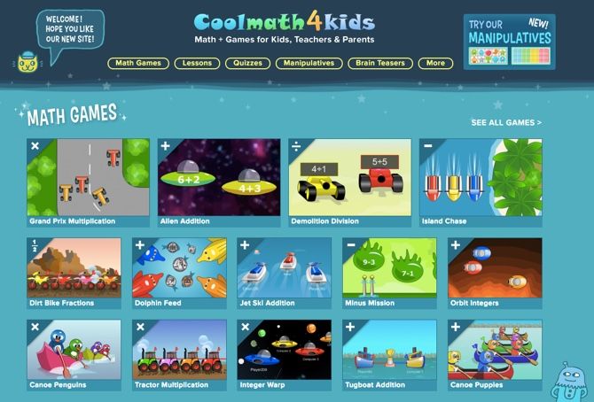 Развивающая игра для детей - Coolmath4kids