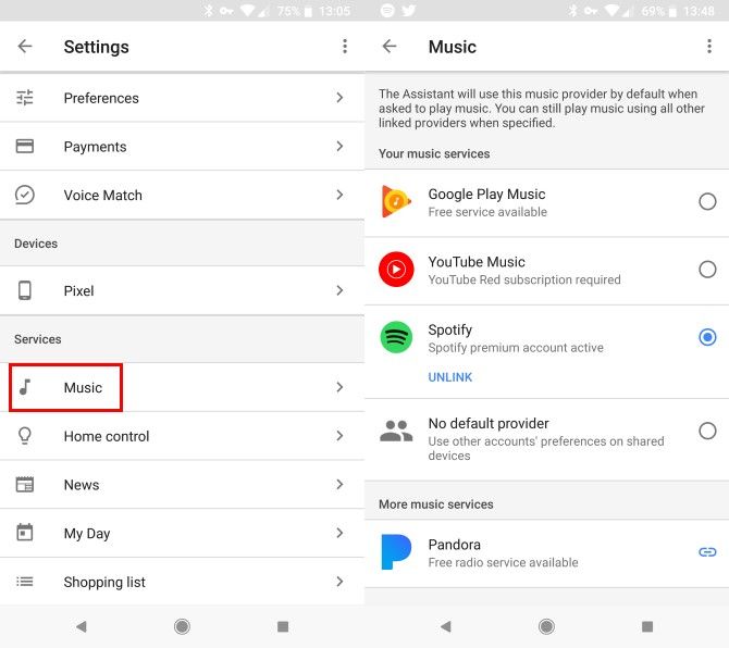 Как изменить музыкальный проигрыватель по умолчанию для Google Assistant