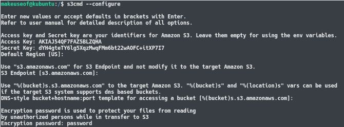 резервное копирование устройства Amazon S3 Linux