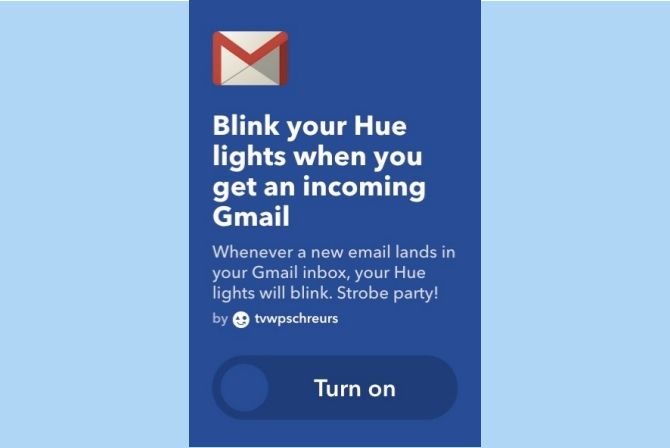ifttt gmail мигать умный свет