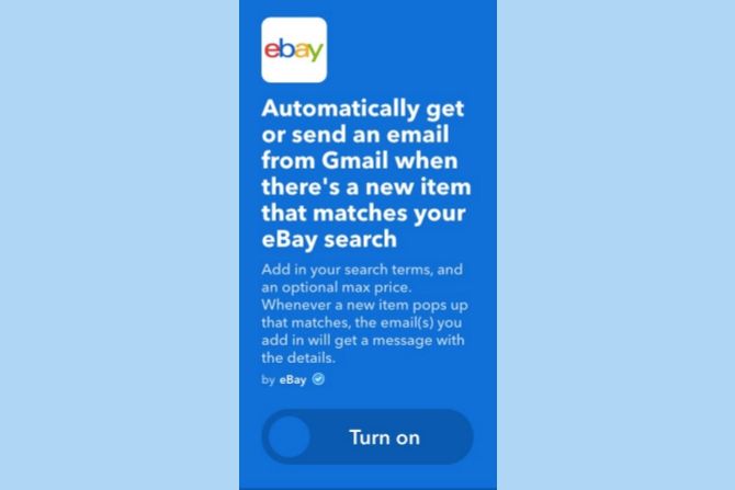 ifttt gmail ebay поиск совпадений