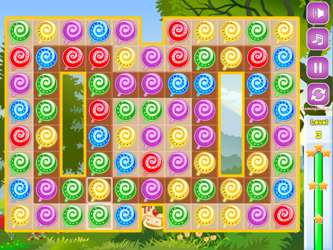 бесплатный браузер матч-три игры сладкие конфеты онлайн
