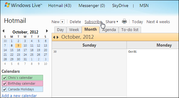 Синхронизация Windows Live Google Календарь