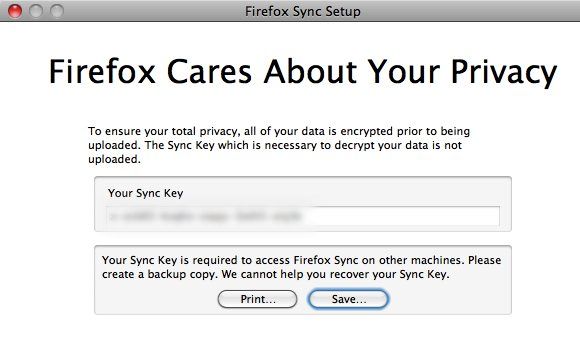 01d ключ настройки синхронизации Firefox