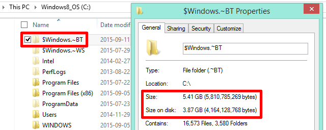 Папка с установочными файлами Windows 10