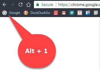 Как запускать закладки Chrome с помощью сочетаний клавиш Расширение сочетания клавиш Chrome Bookmark Bar