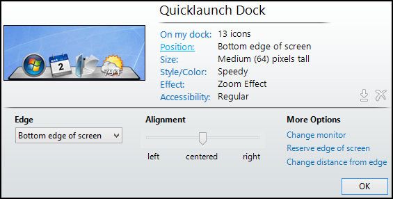 ObjectDock: быстрая настройка рабочего стола и повышение его функциональности [Windows] Настройки ObjectDock Домашние позиции