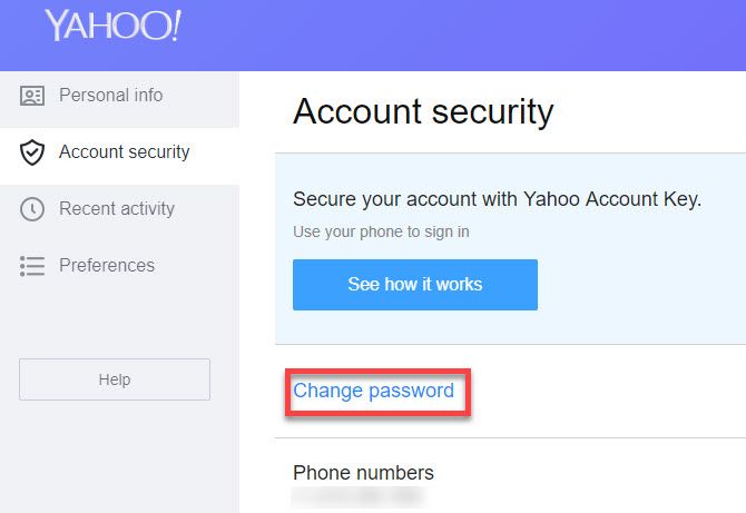Yahoo Mail советы по безопасности учетной записи
