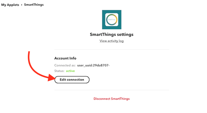 Как настроить и использовать систему Samsung SmartThings System отредактировать соединение с ifttt