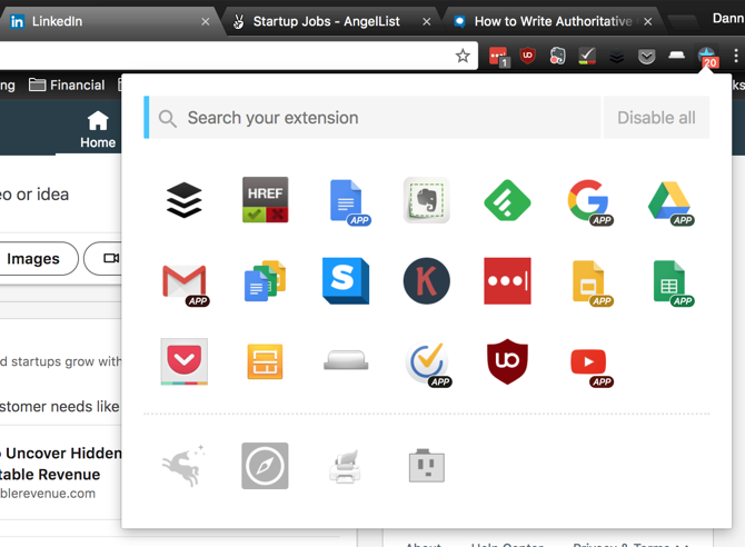 Extension Manager Chrome extension