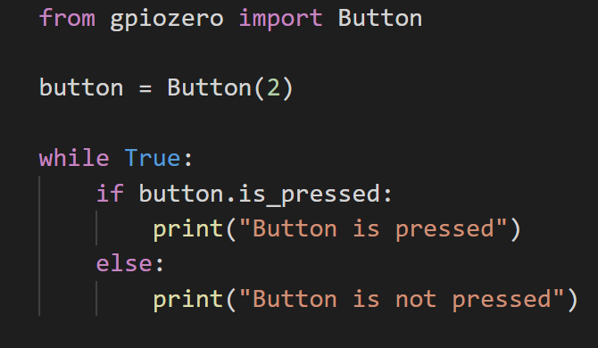 Пример кода нулевой кнопки GPIO